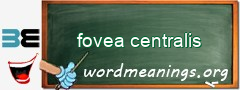 WordMeaning blackboard for fovea centralis